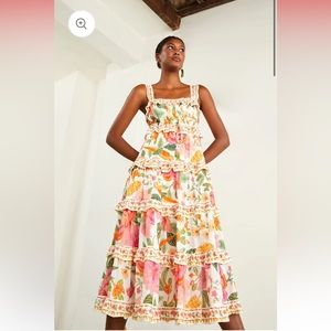 Farm Rio NWT Macaw Bloom Midi Dress